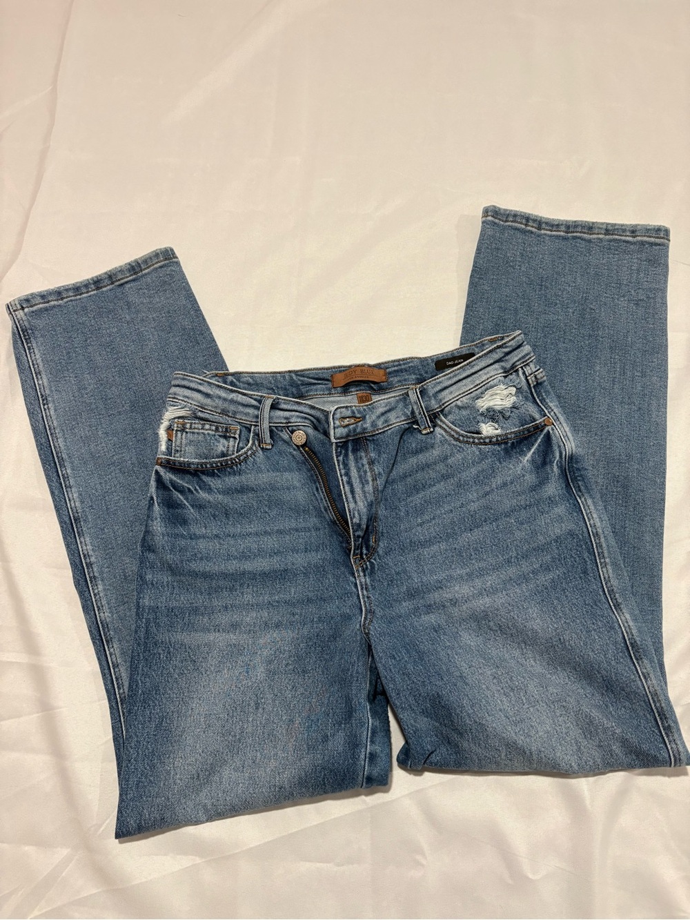 Judy Blue Straight Leg Jeans in Light Blue Wash
